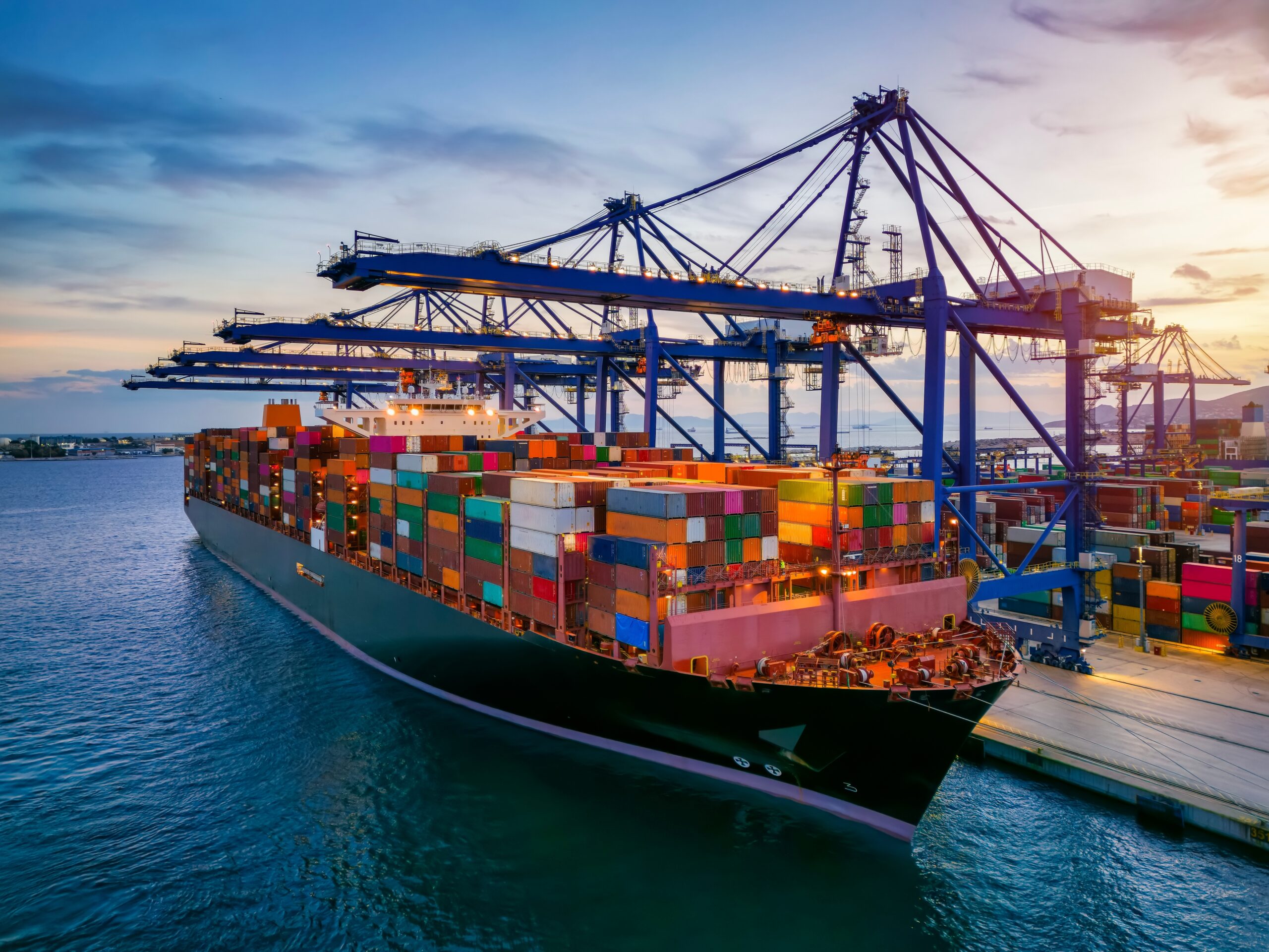 Global shipping port with containers - KORATION Ltd.